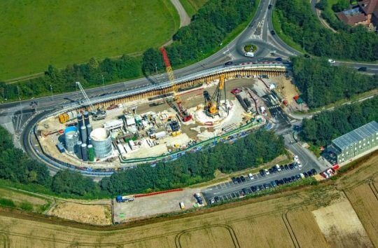 HS2 Amersham-vent-shaft-looking-north-Chiltern Society