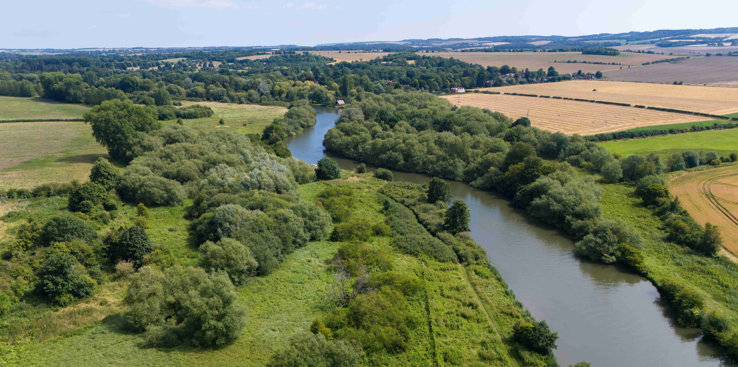 Aerial photo of a river.
