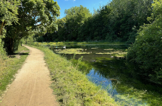 Image of a canal and towpath.