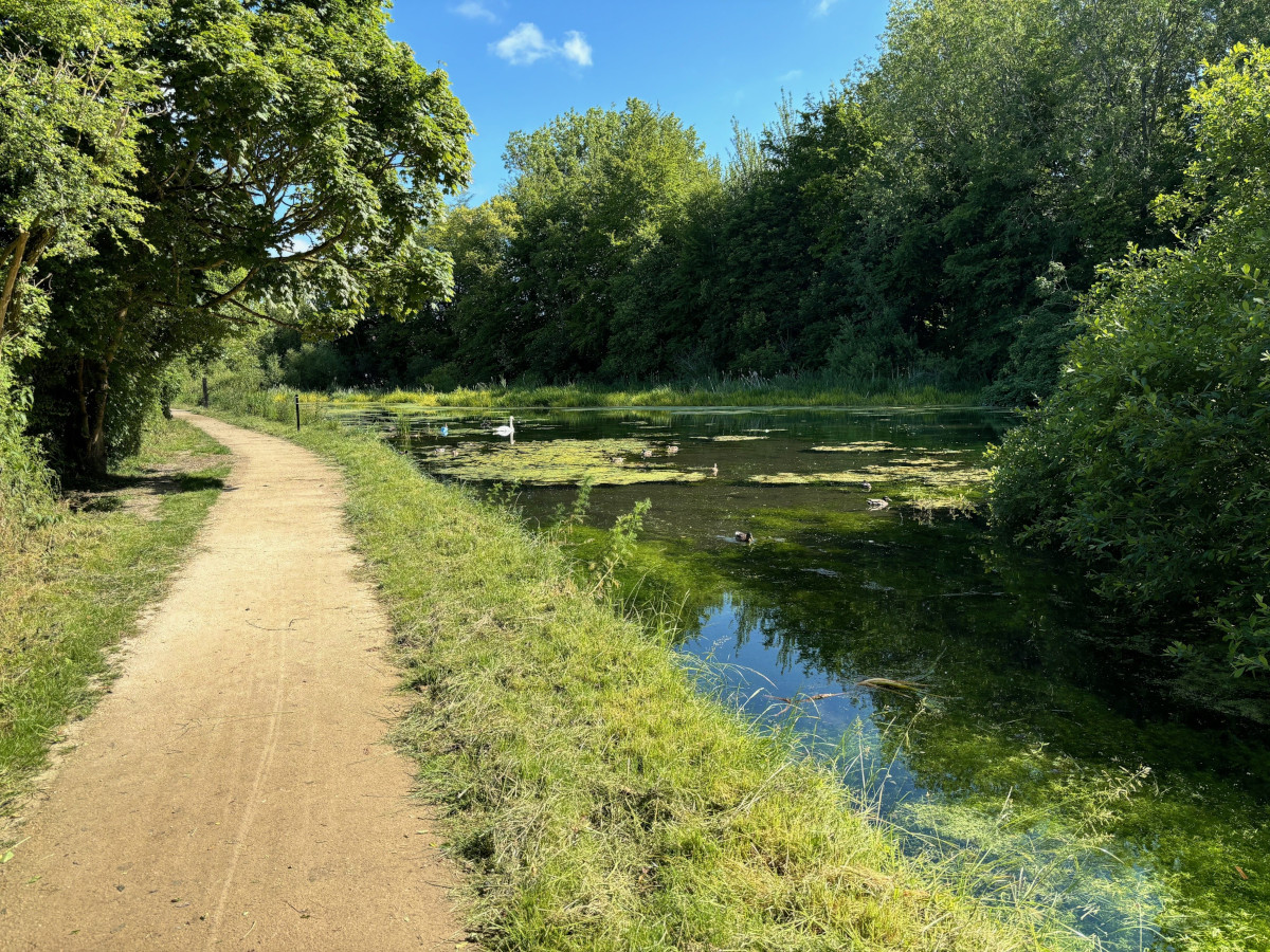 Image of a canal and towpath.