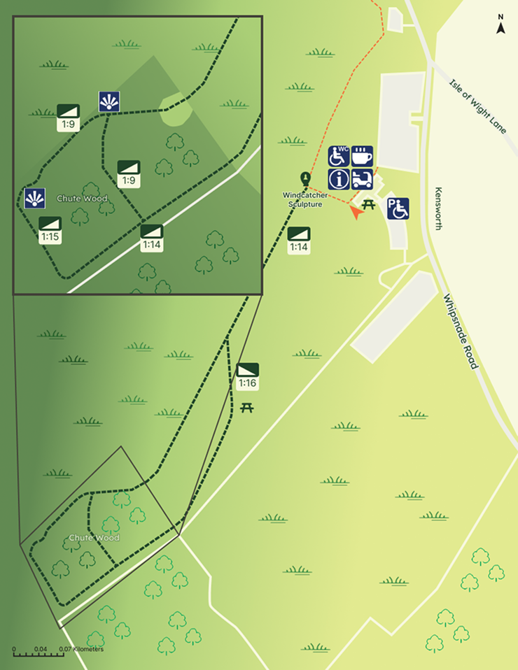 Dunstable Woodland Map